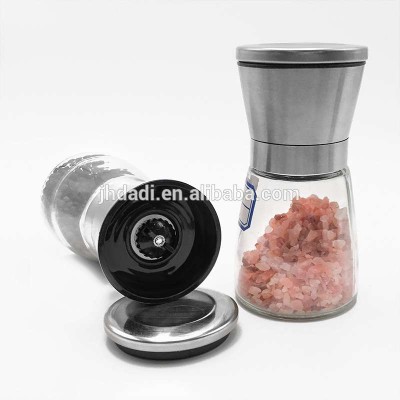 spices mill salt and pepper grinder manual mill with 160ml glass bottler spices jar